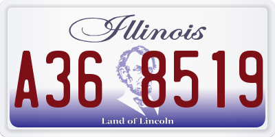 IL license plate A368519