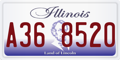 IL license plate A368520