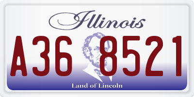 IL license plate A368521