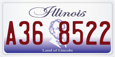 IL license plate A368522