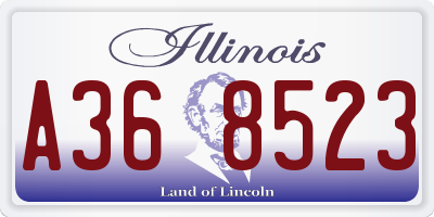 IL license plate A368523