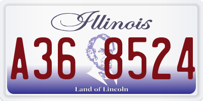 IL license plate A368524