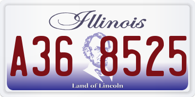 IL license plate A368525