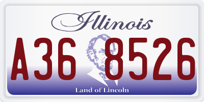 IL license plate A368526