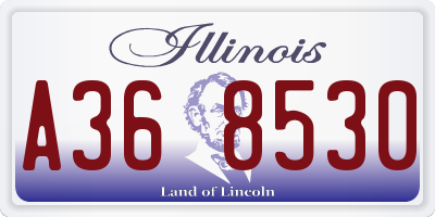 IL license plate A368530