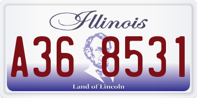 IL license plate A368531