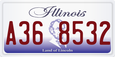IL license plate A368532