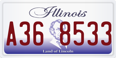 IL license plate A368533