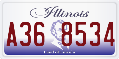 IL license plate A368534