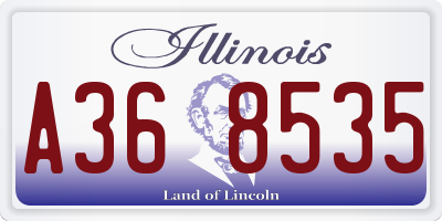 IL license plate A368535