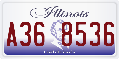IL license plate A368536