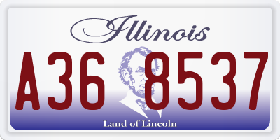 IL license plate A368537