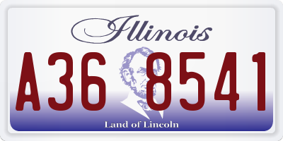 IL license plate A368541