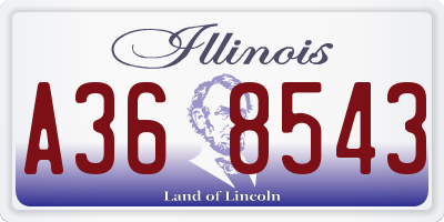 IL license plate A368543