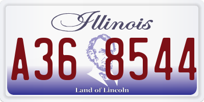 IL license plate A368544