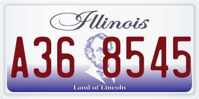 IL license plate A368545