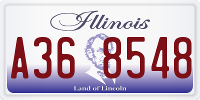 IL license plate A368548