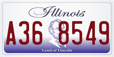 IL license plate A368549