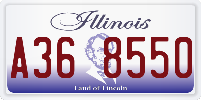 IL license plate A368550