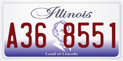 IL license plate A368551