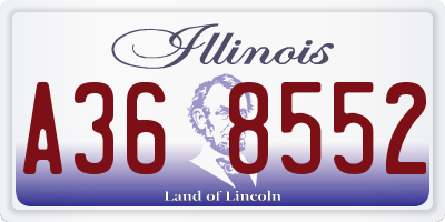 IL license plate A368552