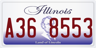 IL license plate A368553