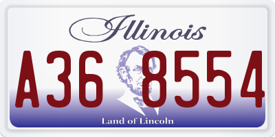 IL license plate A368554