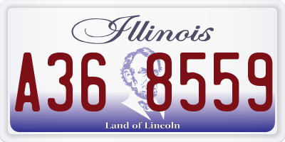 IL license plate A368559
