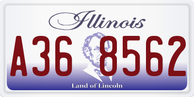 IL license plate A368562