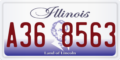 IL license plate A368563