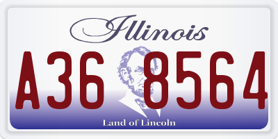 IL license plate A368564