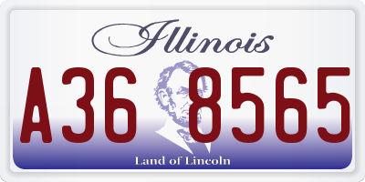 IL license plate A368565