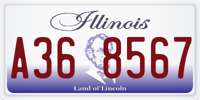 IL license plate A368567