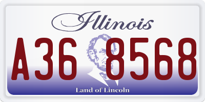 IL license plate A368568