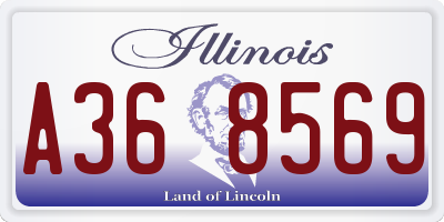 IL license plate A368569