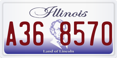 IL license plate A368570