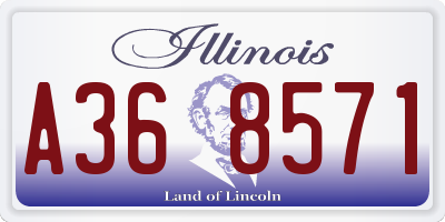 IL license plate A368571