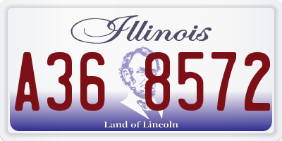 IL license plate A368572