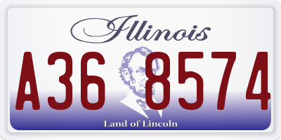 IL license plate A368574