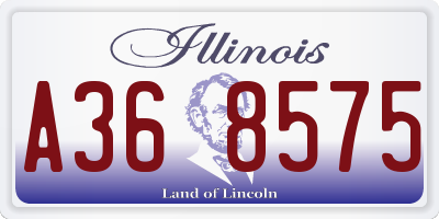 IL license plate A368575