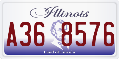 IL license plate A368576