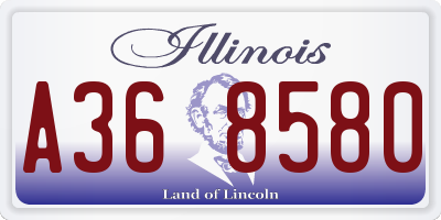 IL license plate A368580