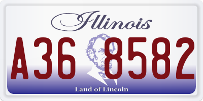 IL license plate A368582