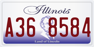 IL license plate A368584