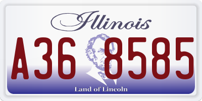 IL license plate A368585