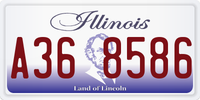 IL license plate A368586