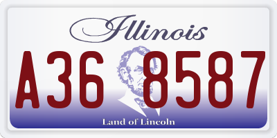 IL license plate A368587