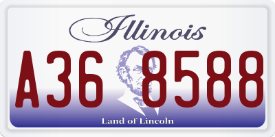 IL license plate A368588