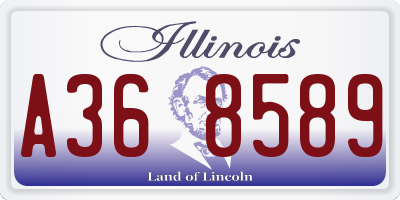 IL license plate A368589