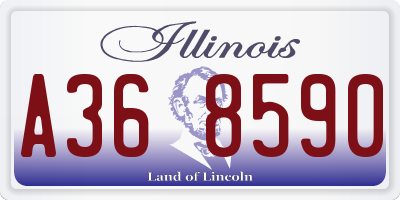 IL license plate A368590